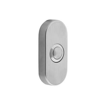Deurbel ovaal verdekt 65x30x10 mm geborsteld rvs - voor v..., Ophalen of Verzenden, Nieuw, Rvs, Overige typen