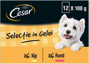 2dekans | Cesar Maaltijdzakjes Multipack Adult In Gelei -, Ophalen of Verzenden, Zo goed als nieuw