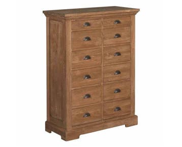 Tower Living Bologna Ladekast teakhout  88x43x120 cm -, Ophalen of Verzenden, Nieuw