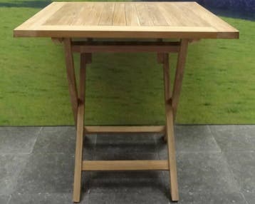 Klaptafel 80 cm vierkant teak, Ophalen of Verzenden, Nieuw, Teakhout