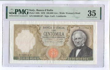 Italië. - 100 000 Lire - 1970 - Pick 100b
