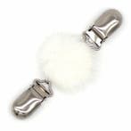 Fako Bijoux - Vestsluiting - Vestclip - Bontje - Wit, Verzenden, Nieuw