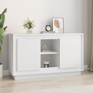 vidaXL Dressoir 102x35x60 cm bewerkt hout wit, 100 tot 150 cm, Verzenden, Nieuw, 25 tot 50 cm