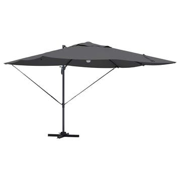 vidaXL Parasol Antraciet 351 x 250 x 253 cm Polyester en, Verzenden, Nieuw, 2 tot 3 meter