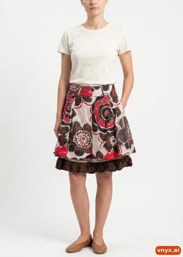 Vintage Maxirokken Dames maat W31 Brown with Red Floral, Ophalen of Verzenden, Nieuw