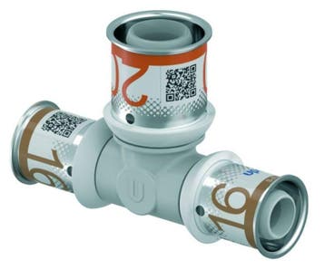 Uponor S-Press Plus PPSU perskoppeling Ø16x20x16 T-stuk, Verzenden, Nieuw