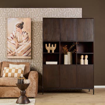 Vakkenkast Madison XL Brown | 135 cm | Starfurn, Ophalen of Verzenden, Nieuw