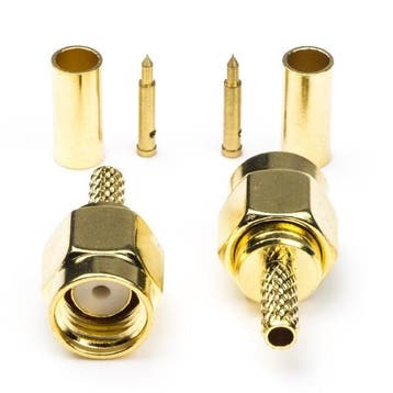 SMA connector (Mannelijk, Verguld, 2 stuks), Verzenden, Nieuw