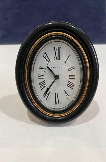 Bureauklok - Cartier - Verguld - 1960-1970, Antiek en Kunst