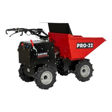 PRO-22 D300E-KM Accu Mini Dumper / Kruiwagen (4WD) - Accu, Tuin en Terras, Nieuw