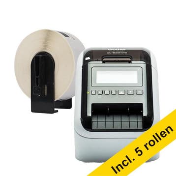 Brother QL-820NWBc labelprinter + 5 adreslabel rollen, Verzenden, Nieuw, Etiket, Brother