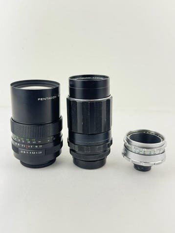 Asahi, Agfa, Pentacon 50 / 135 mm Vintage Camera Lenses, Nieuw