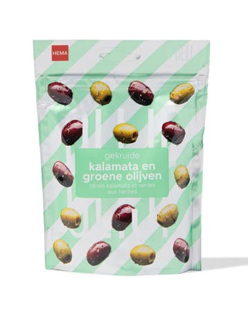 HEMA Olijven-kalamatamix 120gram 2e halve prijs, Verzenden