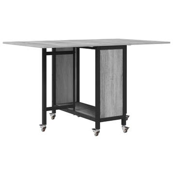 vidaXL Opvouwbare eettafel met wielen 130 x 80 x 76,5 cm, Verzenden, Nieuw