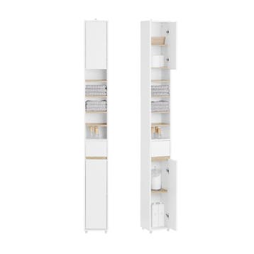 2dekans | SoBuy BZR34-WN Hoge Badkamerkast 20x20x180 cm –, Ophalen of Verzenden, Zo goed als nieuw