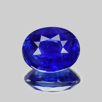 1 pcs Blauw Saffier - 4.05 ct - Gemological Institute of, Nieuw