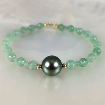 Armband - 18 karaat Geel goud Parel - Gemengde edelstenen -, Nieuw