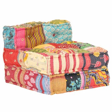 Modulaire Bank Patchwork 57x67cm | Laatste Stuk!, 50 tot 75 cm, Nieuw, Ophalen of Verzenden, Stof