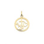 Gouden hanger; Geloof hoop en liefde (Hanger of bedel), Ophalen of Verzenden, Gebruikt, Goud, Overige merken
