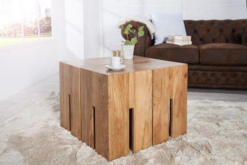 Design bijzettafel CASTLE 45cm wild eiken naturel geolied, Ophalen of Verzenden, Nieuw
