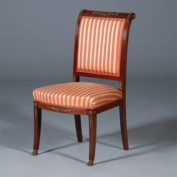 Stel van 6 Mahonie stoelen Empire door Pander ca 1890 incl s, Ophalen of Verzenden
