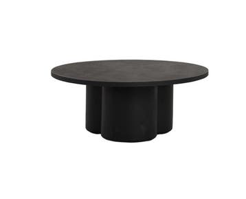 Tower Living Salontafel Palazzo rond teakhout 75 cm - zwart, Ophalen of Verzenden, Nieuw