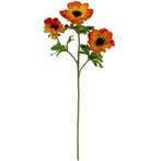 Anemoon Oranje Zijdenbloem 56 cm per stuk, Ophalen of Verzenden, Nieuw