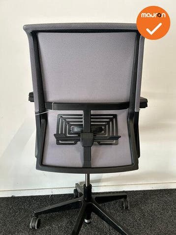 Haworth Comforto 59 - Grijze stoffering - Zwart voetkruis, Werkplek, Ophalen of Verzenden, Gebruikt, Stoel