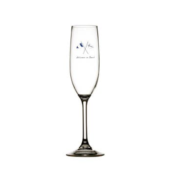Scheepsservies Champagneglazen Welcome on Board (6 st), Ophalen of Verzenden, Nieuw