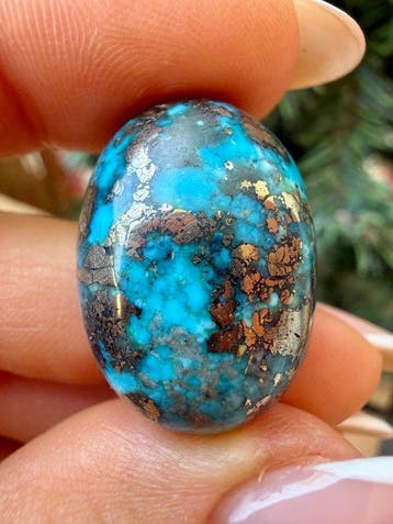 Turquoise Echte edelsteen! Topkleur Neishabour Turquoise, Verzamelen, Mineralen en Fossielen