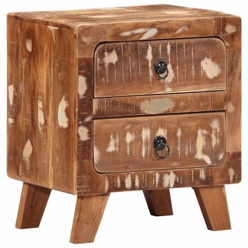 vidaXL Nachtkastje 40x32x46 cm massief gerecycled hout, Verzenden, Nieuw, Hout