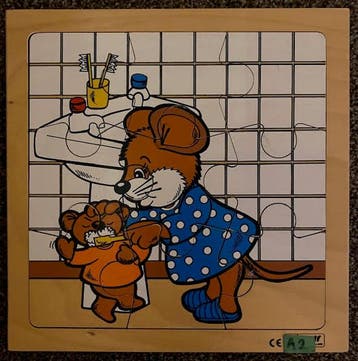 Rolf Puzzel muis poetst de tanden van beer (9 stukjes), Boeken, Verzenden, Nieuw