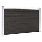 vidaXL Schuttingpaneel 180x105 cm HKC zwart, Verzenden, Nieuw, Kunststof, 1 tot 2 meter