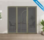 Enkele stalen taatsdeur met glaspaneel Olijfgroen 2 Vlaks ro, Nieuw, Metaal, Overige typen