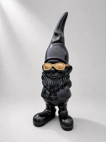 Beeld, funny gnome with sunglasses - 41 cm - polyresin