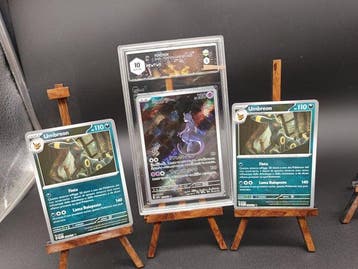 Pokémon - 3 Graded card - Mewtwo, Umbreon 183/165AR Limited, Nieuw