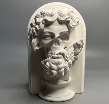 Figuur - Dio Zeus mitico - Gips