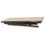 Inklapbare werkbank 120 cm met houten werkblad - zwart, Doe-het-zelf en Verbouw, Werkbanken, Ophalen of Verzenden, Nieuw