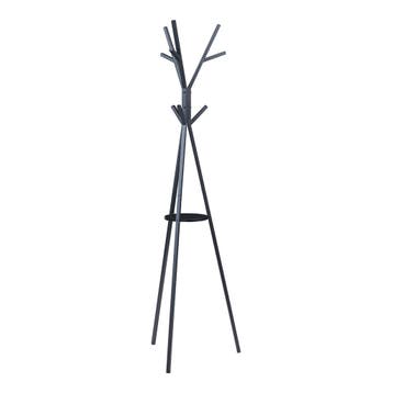 Kledingrek Edet kapstok met plank 179x48x48 cm zwart [en.cas, Verzenden, Nieuw