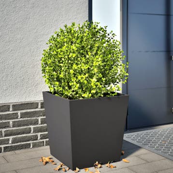 vidaXL Plantenbak 50x50x50 cm staal zwart, Tuin en Terras, Bloembakken en Plantenbakken, Verzenden, Nieuw, Metaal
