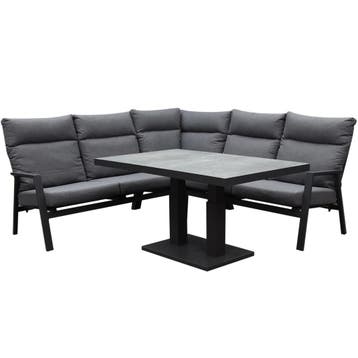 Pacific hoek dining loungeset 4 delig aluminium verstelbaar, Ophalen of Verzenden, Nieuw, Aluminium