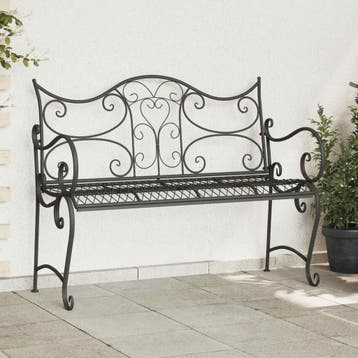 vidaXL Tuinbank 2-Aantal zitplaatsen 114 x 56,5 x 90 cm, Tuin en Terras, Tuinbanken, Verzenden, Nieuw, Metaal