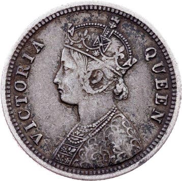 Brits India. Victoria. 1/4 Rupee 1862 (Zonder minimumprijs)