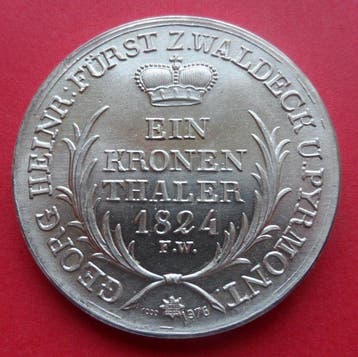 Duitsland, Waldeck-Pyrmont Georg Heinrich. Kroner Thaler