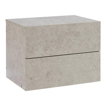 Nachtkastje zwevend Ampfing 40x29x30 cm betonkleurig licht [, Verzenden, Nieuw