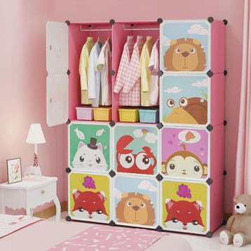 Kinder Kledingkast Uitbreidbaar met Deuren & Hangers - 111x3, Verzenden, Nieuw