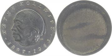 1967 Duitsland Probe 10 Mark Ddr Kollwitz Alu Abschlag Au..., Verzenden
