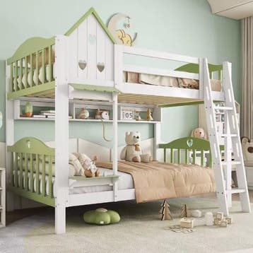 Huisbed Kinderbed met Valbescherming en Plank, Verzenden, Nieuw