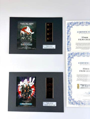 Ghostbusters – Rare Set of 2 Mounted 35mm Film Cells –, Nieuw