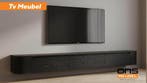 Japandi Zwevend Tv Meubel ( ZWART), Japandi, Eikenhout, Nieuw, 200 cm of meer